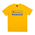 T-shirt gialla da uomo con logo blu sul petto Champion, Abbigliamento Sport, SKU a722000363, Immagine 0